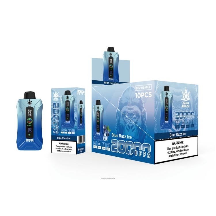 Bang Box Australia ZT42411 Blue Razz Ice | Bang Beach 20000 Puffs Smart Screen Vape