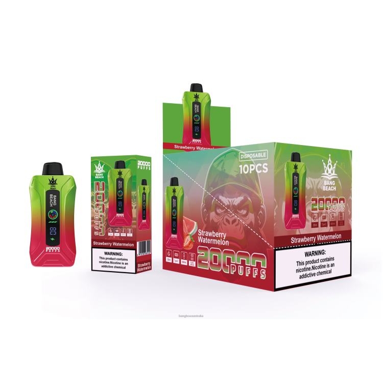 Bang Box Vape Review ZT4243 Strawberry Watermelon | Bang Beach 20000 Puffs Smart Screen Vape
