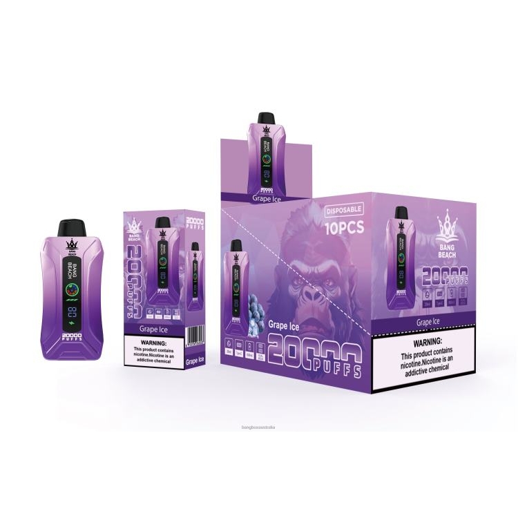 Bang Vapes Australia ZT42410 Grape Ice | Bang Beach 20000 Puffs Smart Screen Vape