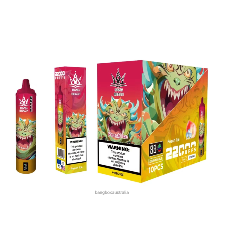 Bang Box Australia ZT42416 Peach Ice | Bang Beach 22000 Puffs Smart Screen