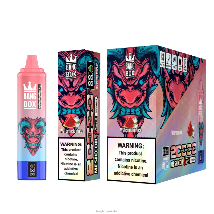 Bang Box Australia ZT42456 Watermelon Ice | Bang Box 20000 Puffs Smart Screen