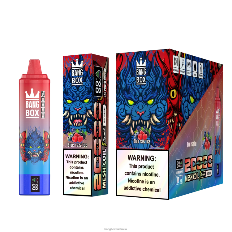 Bang Box Vape Price ZT42459 Blue Razz Ice | Bang Box 20000 Puffs Smart Screen