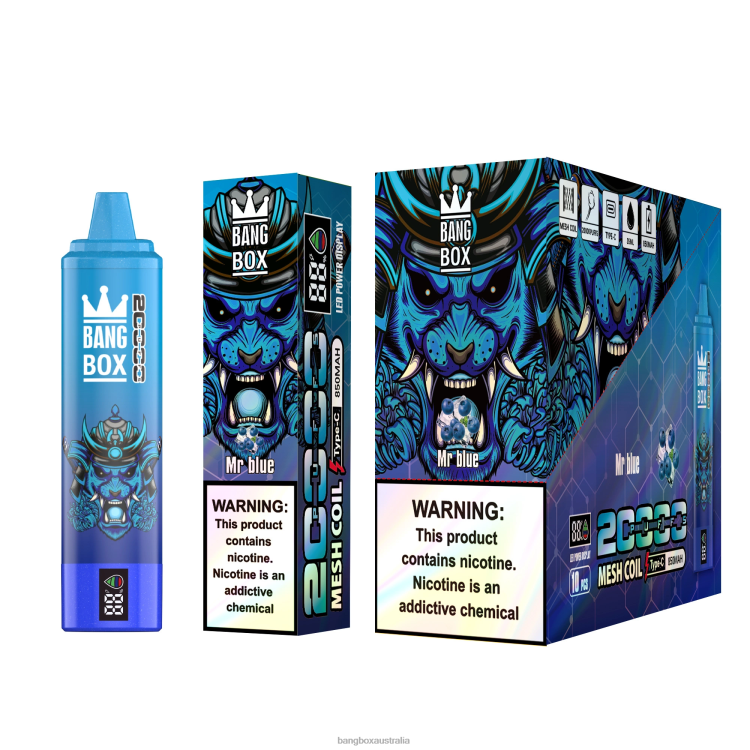 Bang Vapes Australia ZT42460 Mr Blue | Bang Box 20000 Puffs Smart Screen