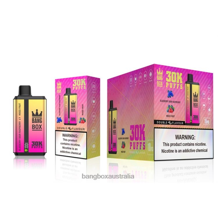 Bang Box Australia ZT42466 Blueberry Sour Raspberry & Mixed Fruit | Bang Box 30000 Puffs Dual Flavors