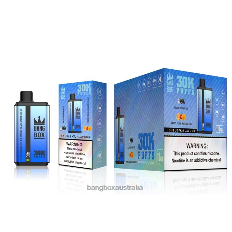 Bang Box Australia ZT42471 Black Dragon Ice & Mango Peach Watermelon | Bang Box 30000 Puffs Dual Flavors