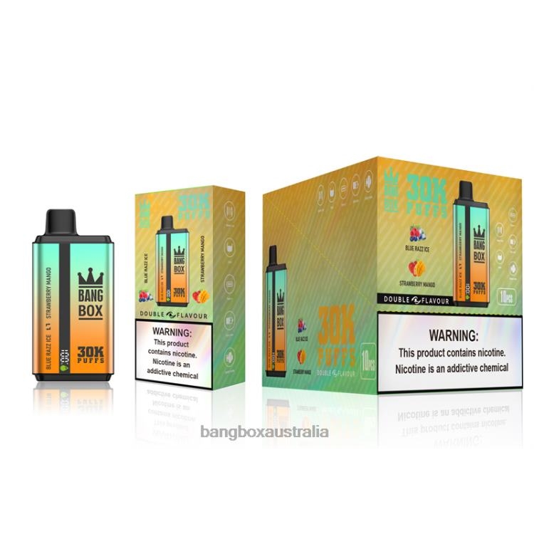 Bang Box Vape Review ZT42473 Blue Razz Ice & Strawberry Mango | Bang Box 30000 Puffs Dual Flavors