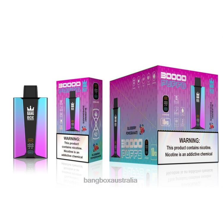 Bang Vapes Australia ZT42480 Blueberry Pomgerante | Bang Box 30000 Puffs Smart Screen