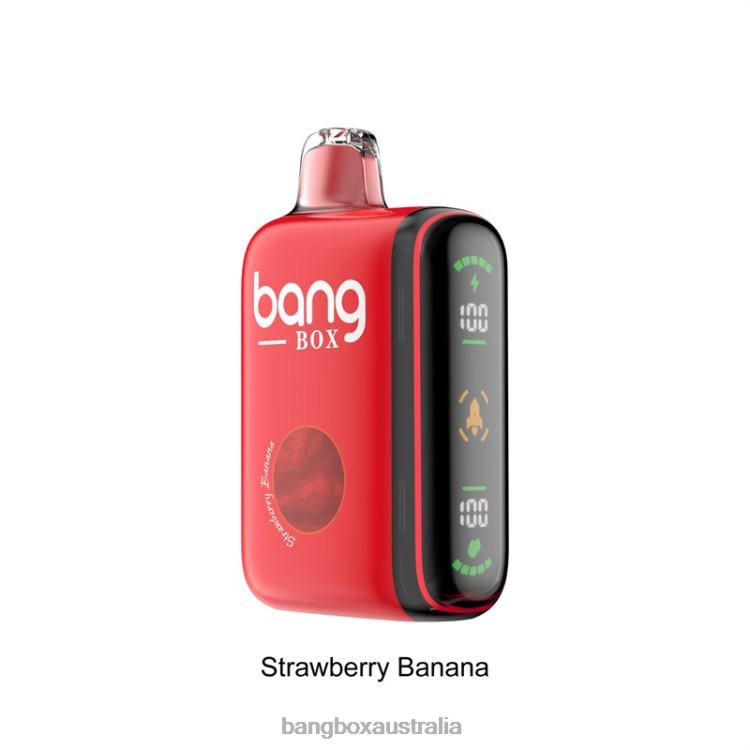 Bang Vapes Australia ZT42425 Strawberry Banana | Bang Box 9000-18000 Puffs Intelligent Power Display