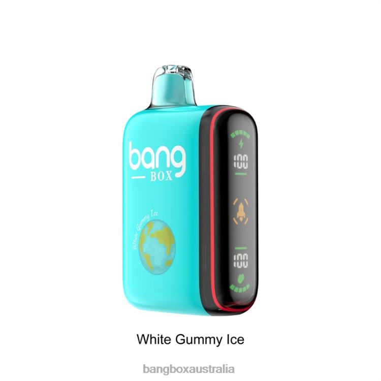 Bang Vapes Australia ZT42430 White Gummy Ice | Bang Box 9000-18000 Puffs Intelligent Power Display